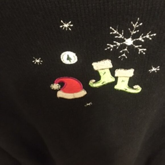 Christopher & Banks Christmas Zip Up Sweater  XL - Picture 5 of 12